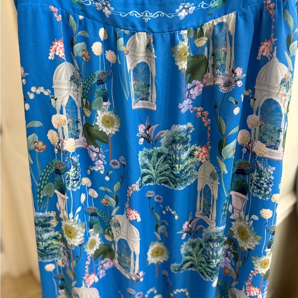 City Chic women’s size 20 Vibrant Blue Garden Maxi Dress ruffle hem sleeveless - Picture 11 of 15